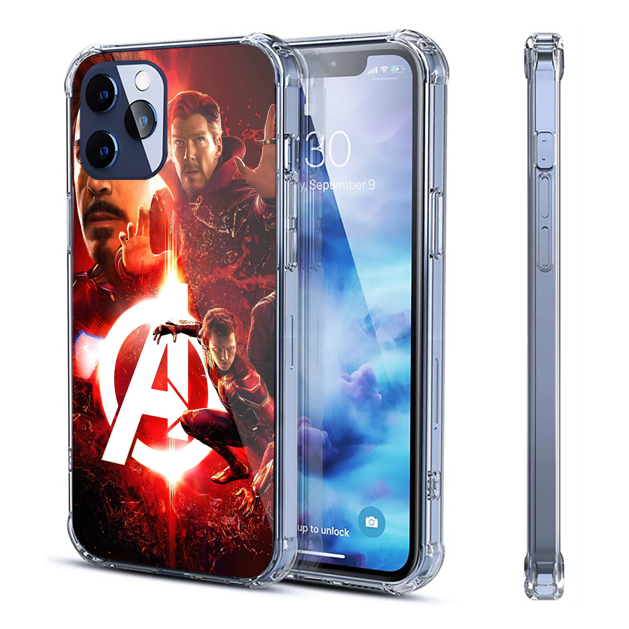 アベンジャーズ The Avengers 【iPhone 12シリーズ対応】透明スマホケース（クリアソフトケース）